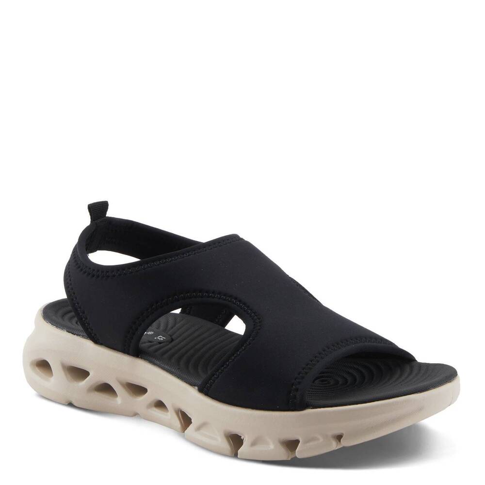 NEW SPRING STEP SHOES women's flexus guzman cushiony sandal in black